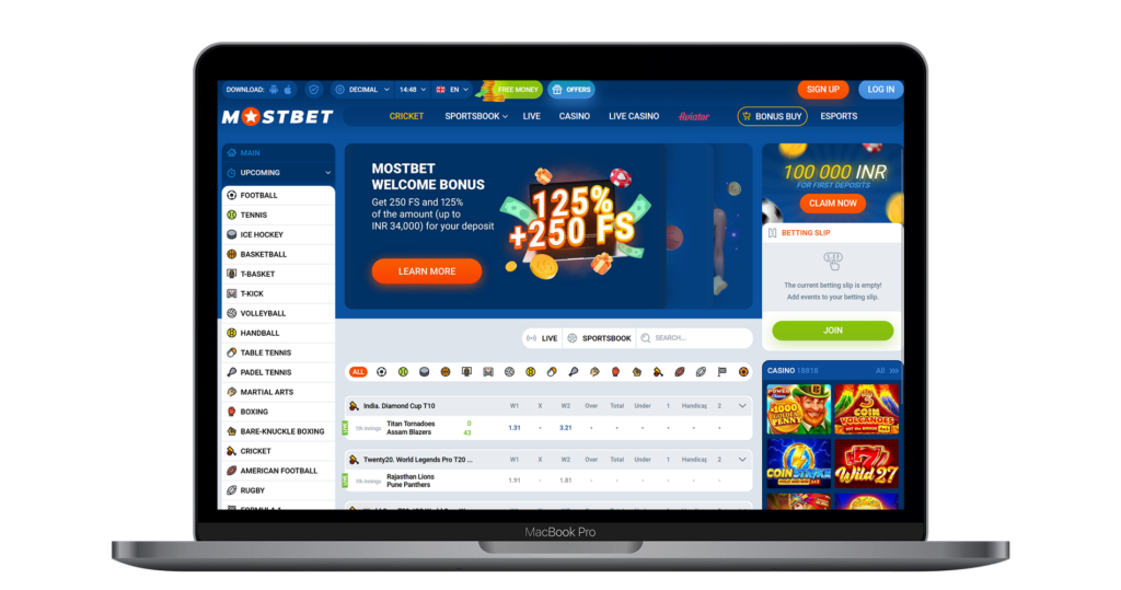 Mostbet India platform offering sports betting and gaming